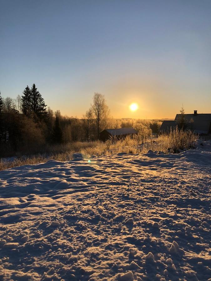 Mysig Timmerstuga Med Braskamin Naera Hovfjaellet Torsby Exterior foto
