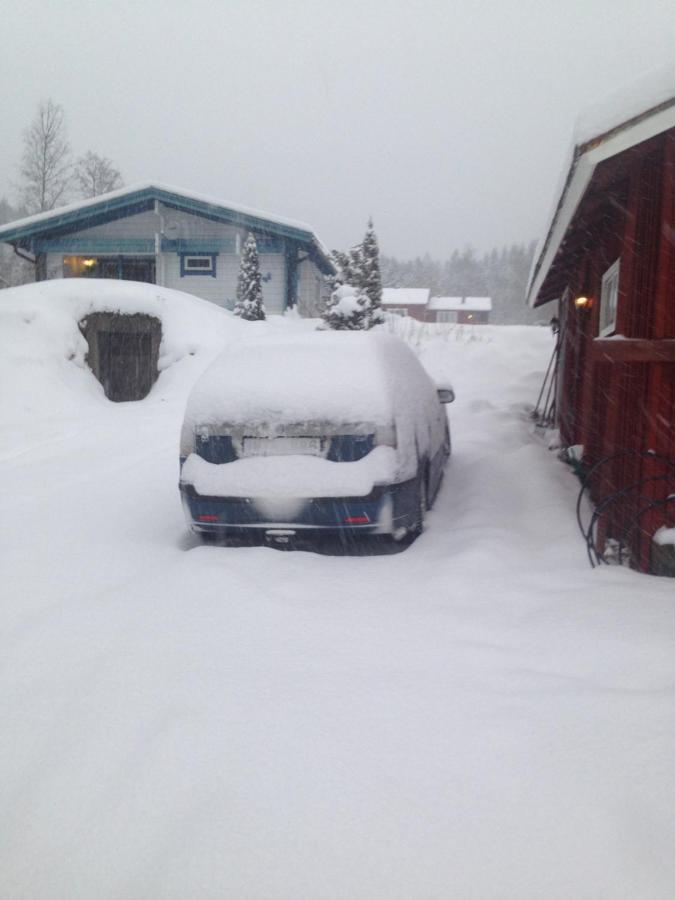 Mysig Timmerstuga Med Braskamin Naera Hovfjaellet Torsby Exterior foto